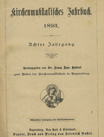 Kirchenmusikalisches Jahrbuch 1893