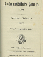 Kirchenmusikalisches Jahrbuch 1901