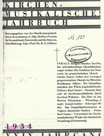 Kirchenmusikalisches Jahrbuch 1934