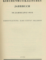 Kirchenmusikalisches Jahrbuch 1935