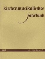 Kirchenmusikalisches Jahrbuch 1958