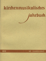 Kirchenmusikalisches Jahrbuch 1959