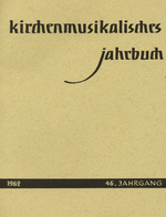 Kirchenmusikalisches Jahrbuch 1962
