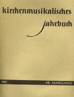 Kirchenmusikalisches Jahrbuch 1965