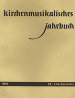 Kirchenmusikalisches Jahrbuch 1973