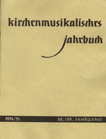 Kirchenmusikalisches Jahrbuch 1974