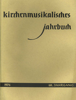 Kirchenmusikalisches Jahrbuch 1976