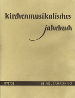 Kirchenmusikalisches Jahrbuch 1977