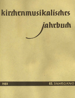 Kirchenmusikalisches Jahrbuch 1981