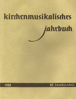 Kirchenmusikalisches Jahrbuch 1983