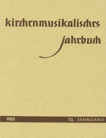 Kirchenmusikalisches Jahrbuch 1988