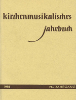 Kirchenmusikalisches Jahrbuch 1992